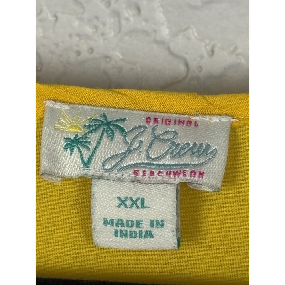 J Crew Beachwear Midi Dress Swing Tiered Cotton Voile Beach Yellow Size 2XL - Picture 5 of 7